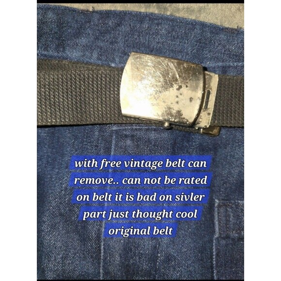 Vintage Jeans Men 35x31 Bell Bottom Utility Trouser Seafarer 50s USA Navy - Picture 10 of 12